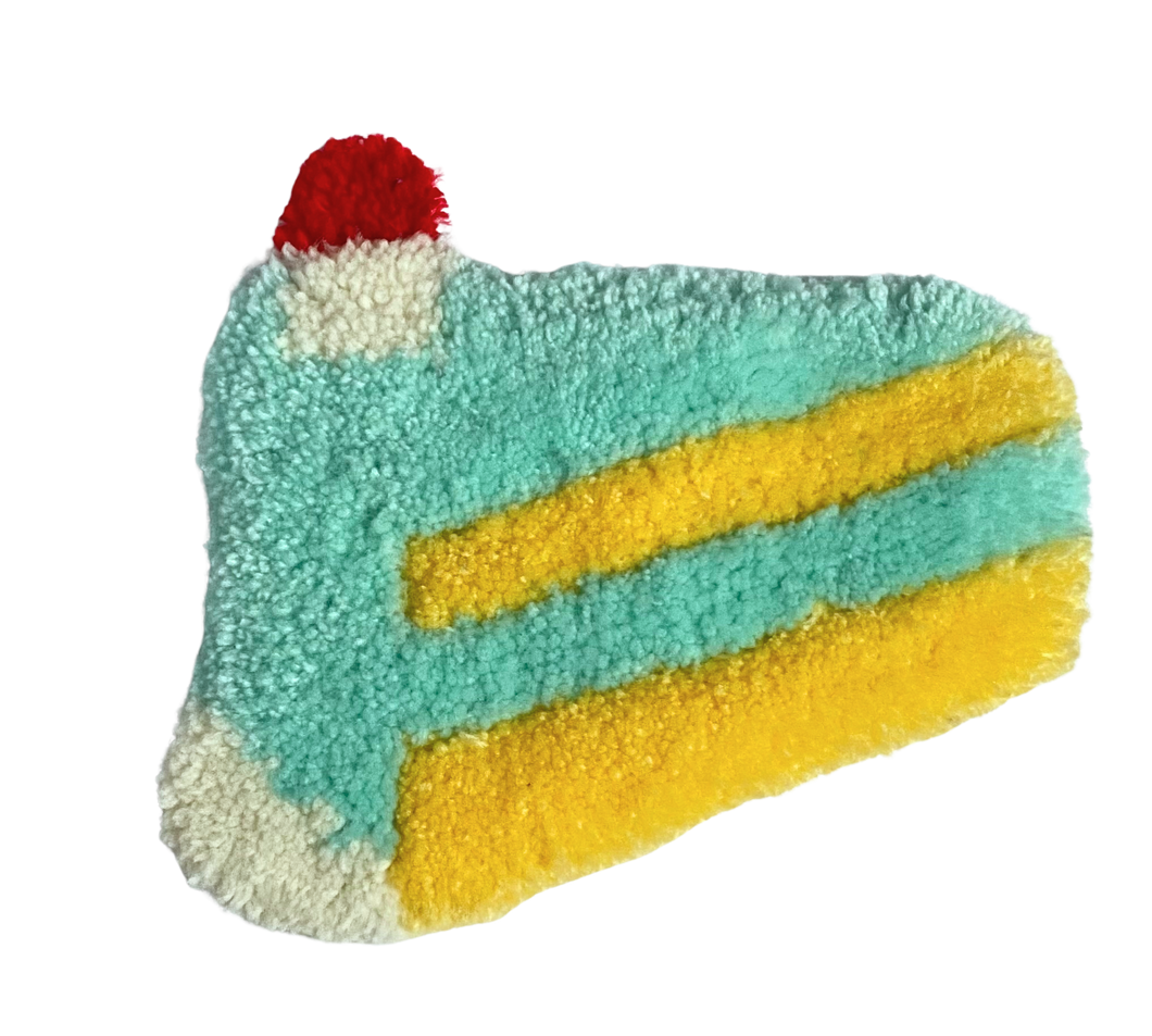 slice of cake rug